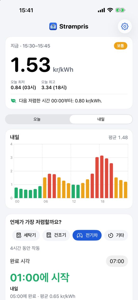 내일 가격은 13시에